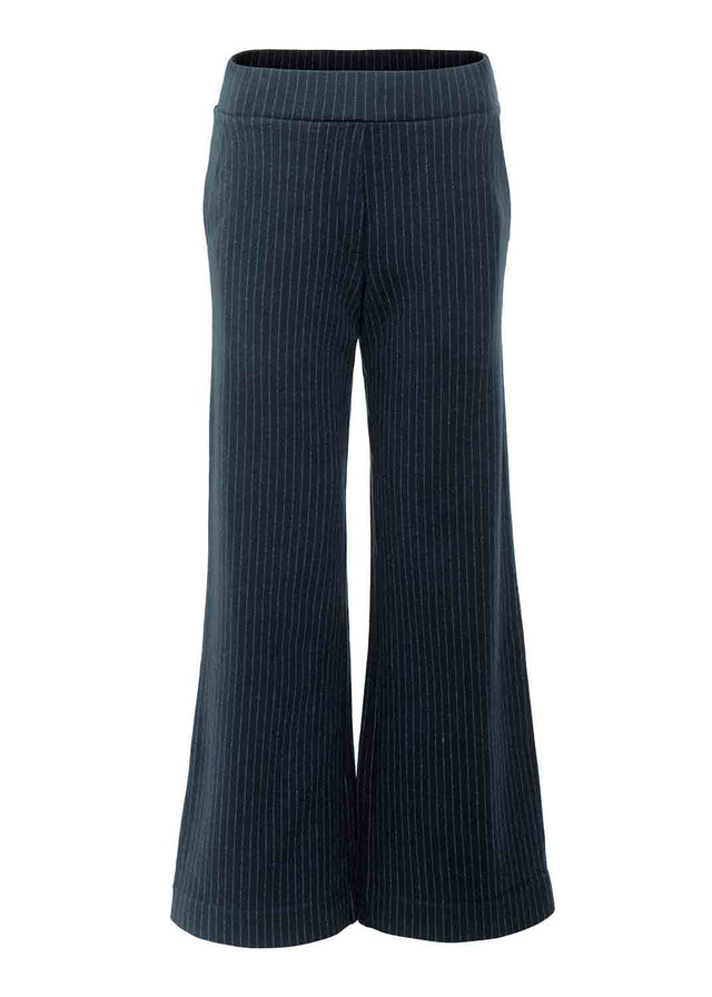 Sisile Women's Blue Striped Organic Cotton Pants