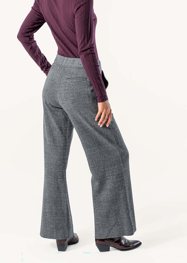 Pantaloni Sibilla da donna Jacquard in Cotone Biologico