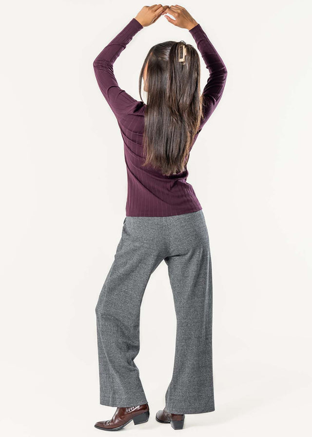 Pantaloni Sibilla da donna Jacquard in Cotone Biologico