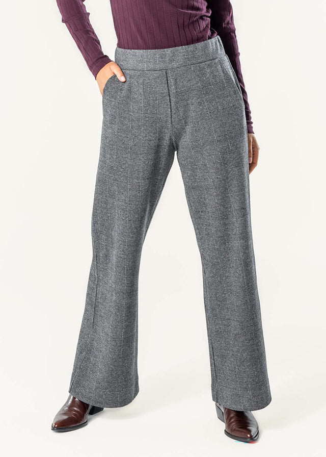 Pantaloni Sibilla da donna Jacquard in Cotone Biologico