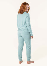 Pigiama Betty Misty Blue da donna in puro cotone biologico