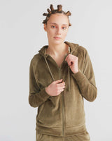 Nicky Women's Hooded Jacket in Organic Cotton Chenille