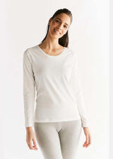 Albero Natur women's long-sleeved shirt in organic cotton