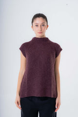 Alpaca and Organic Cotton High Neck Vest