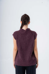 Alpaca and Organic Cotton High Neck Vest