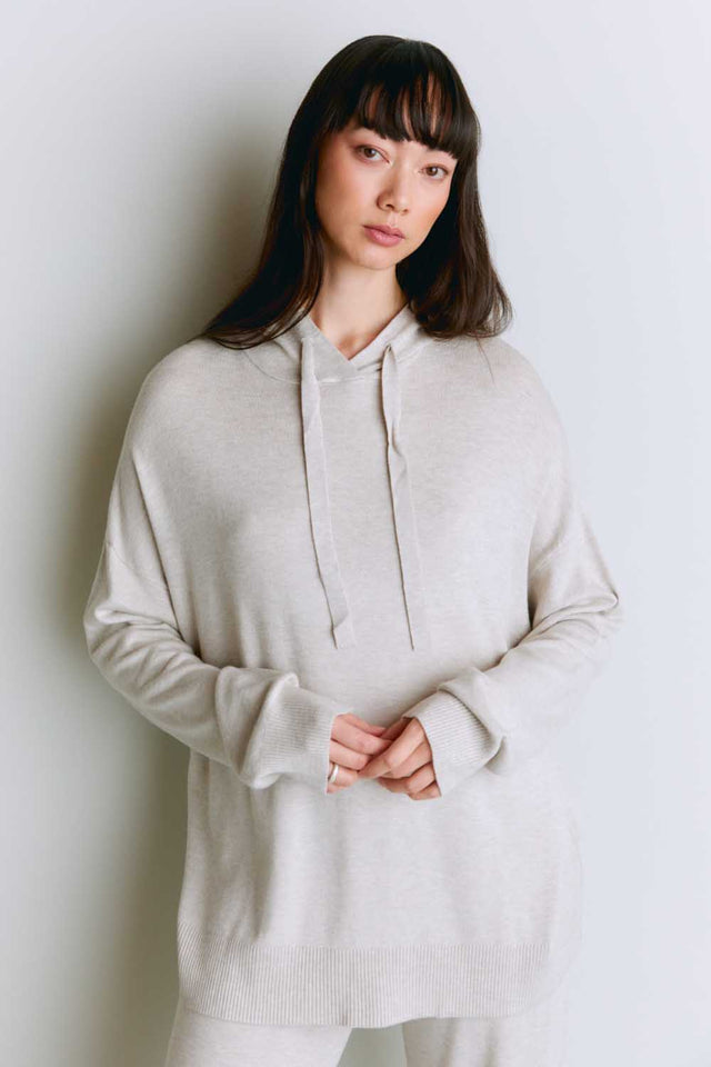 Maglia con cappuccio Hommi da donna in Cashmere e Bamboo