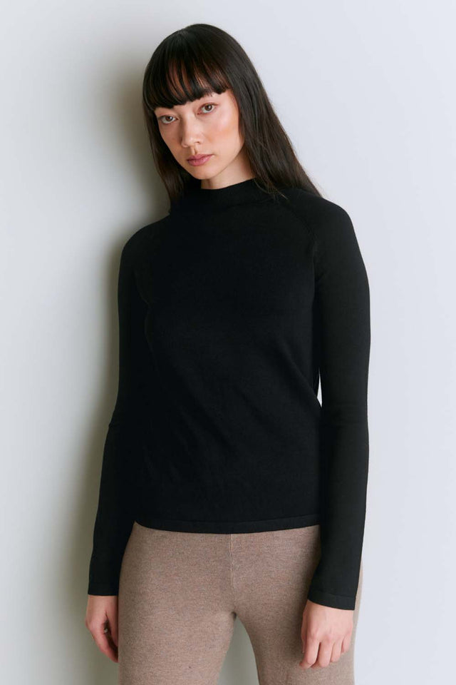 Maglia Pia a lupetto da donna in Cashmere e Bamboo