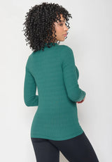 Women's Earth Ribbed Collared Sweater in Ecovero