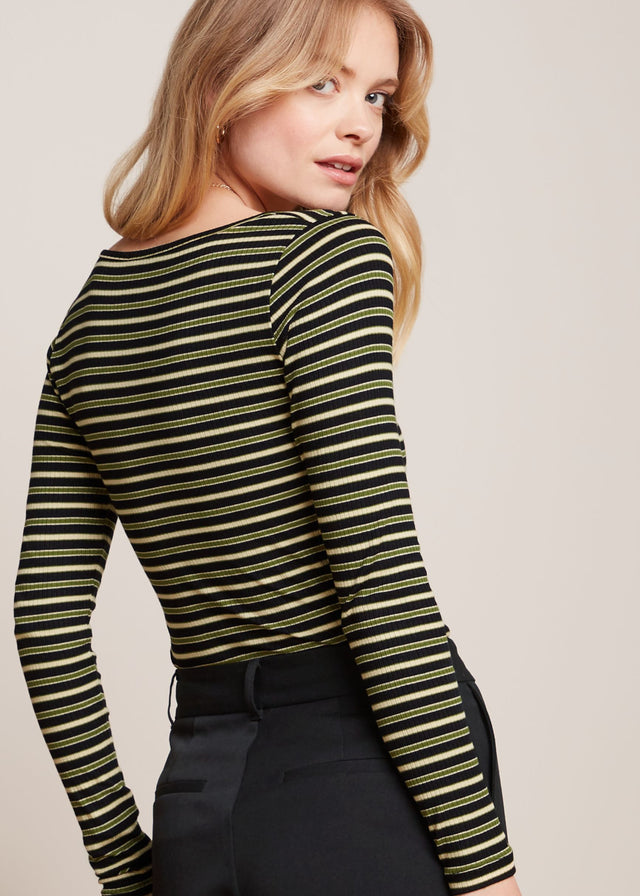 Pimm Carice Women's ECOVERO™ Striped V-Neck Sweater