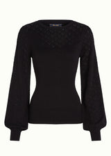 Women's Yoke Sweater in Cotton and Viscose