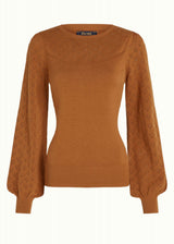 Women's Yoke Sweater in Cotton and Viscose