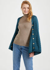 Supersoft Merino Wool Women's Cape with Buttons