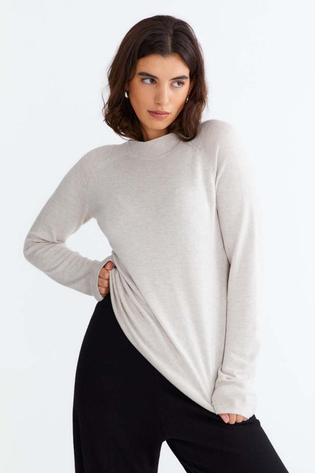 Pia Women's Turtleneck Sweater in Cashmere and Bamboo