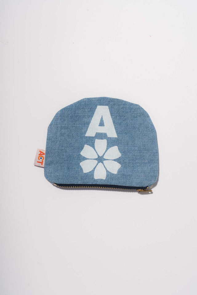 Fair trade recycled denim coin purse