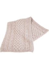 Aran scarf in supersoft merino wool