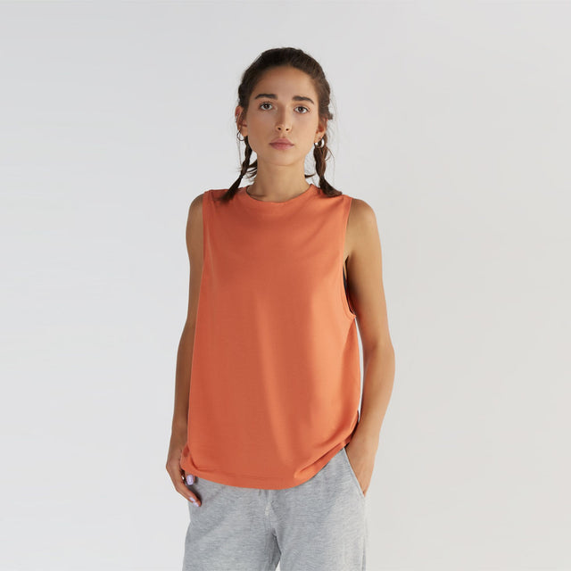 Loose Fit Sport Tank Top in Organic Cotton and Micromodal