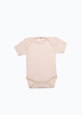 Short sleeve bodysuit for newborns in wool, organic cotton and silk