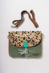 Olivia suede handbag in Fairtrade recycled leather