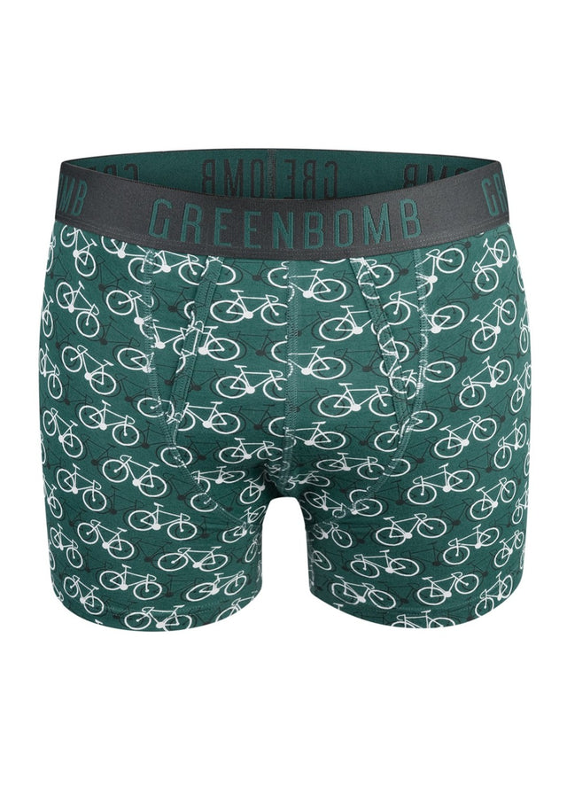 Men's Organic Cotton Boxer Shorts - Bike Mono Shadow