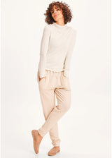 OWN women's trousers in pure wool on the outside and cotton on the skin