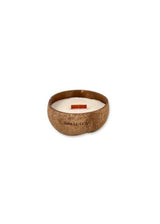 Vanilla candle in coconut shell