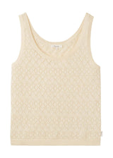 Top a maglia Ajour da donna in cotone biologico