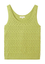 Top a maglia Ajour da donna in cotone biologico