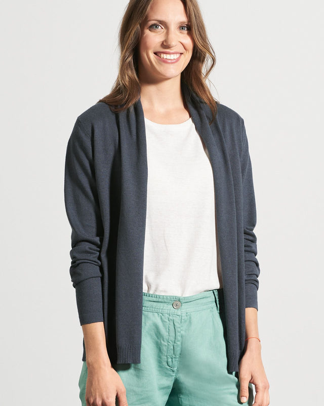 Women's knitted jacket in hemp and organic cotton