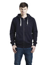 Unisex organic cotton zip-up raglan sleeve hoodie