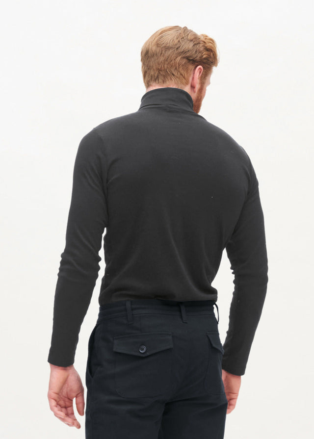 Men's turtleneck sweater in organic cotton