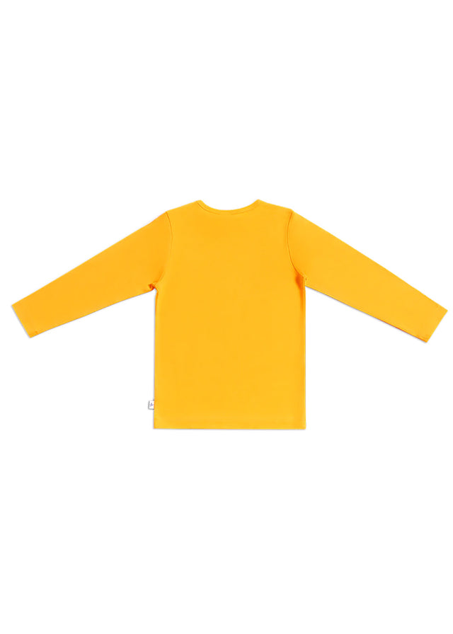 Maglia manica lunga 100% cotone biologico Giallo Sole