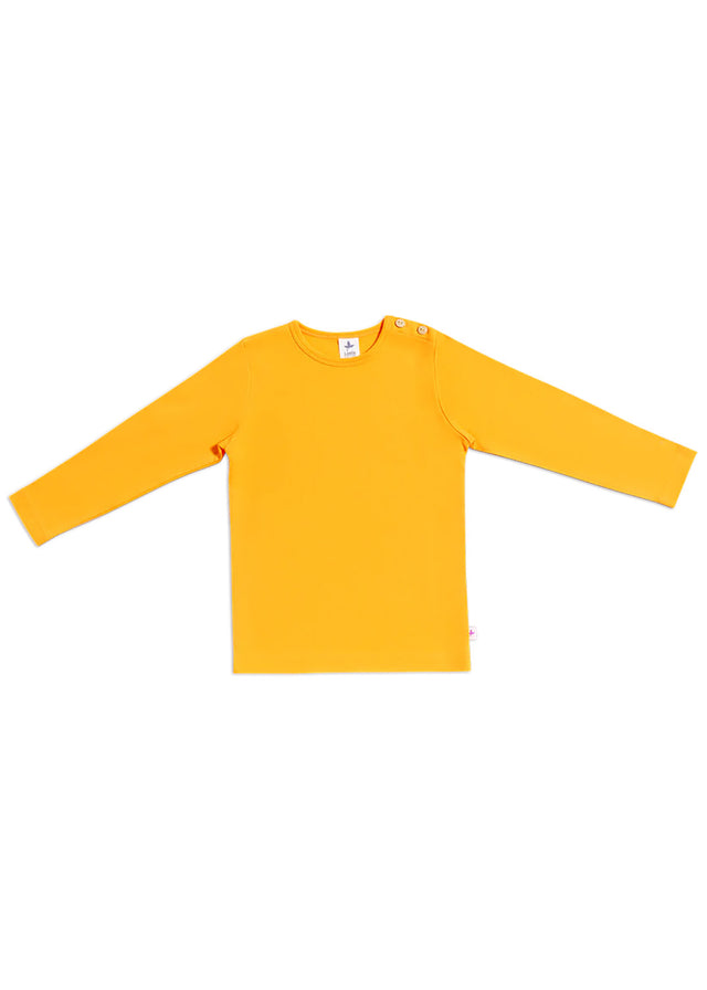 Maglia manica lunga 100% cotone biologico Giallo Sole