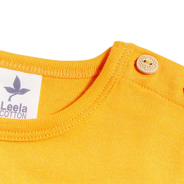 Maglia manica lunga 100% cotone biologico Giallo Sole