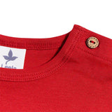 Maglia manica lunga 100% cotone biologico Rossa