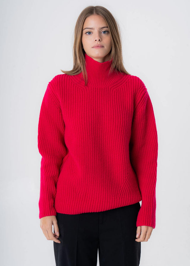 Maglione Dolcevita over da donna in lana responsabile e cashmere