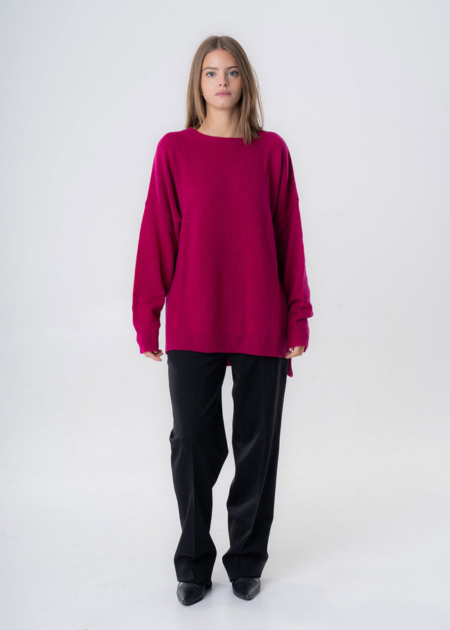 Maglione girocollo taglia unica da donna in lana e cashmere