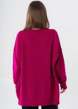 Maglione girocollo taglia unica da donna in lana e cashmere