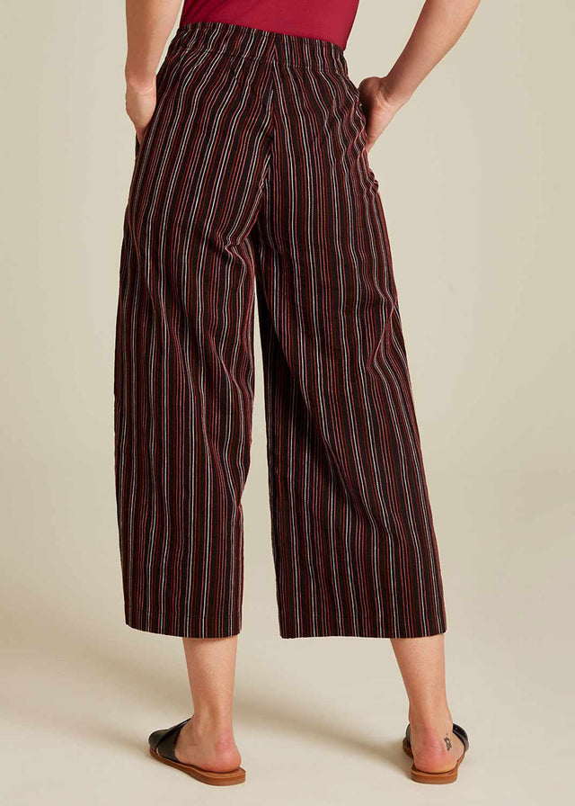 Women's Organic Cotton Striped Culotte Pants