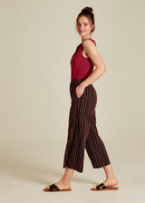 Women's Organic Cotton Striped Culotte Pants