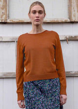 Pullover Cropped in Lana e Cotone Biologico