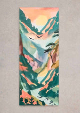 Green Canyon Scarf with Sunrise Print in Viscose and Organic Cotton