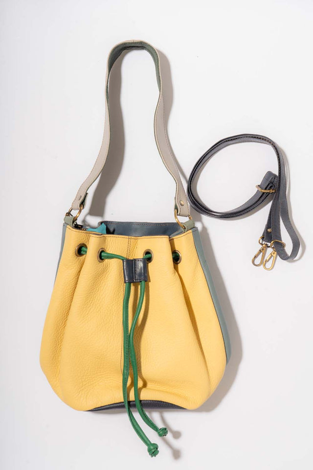 Shannon bucket bag in Fairtrade recycled leather