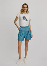 Women's High-Waisted Organic Cotton Shorts