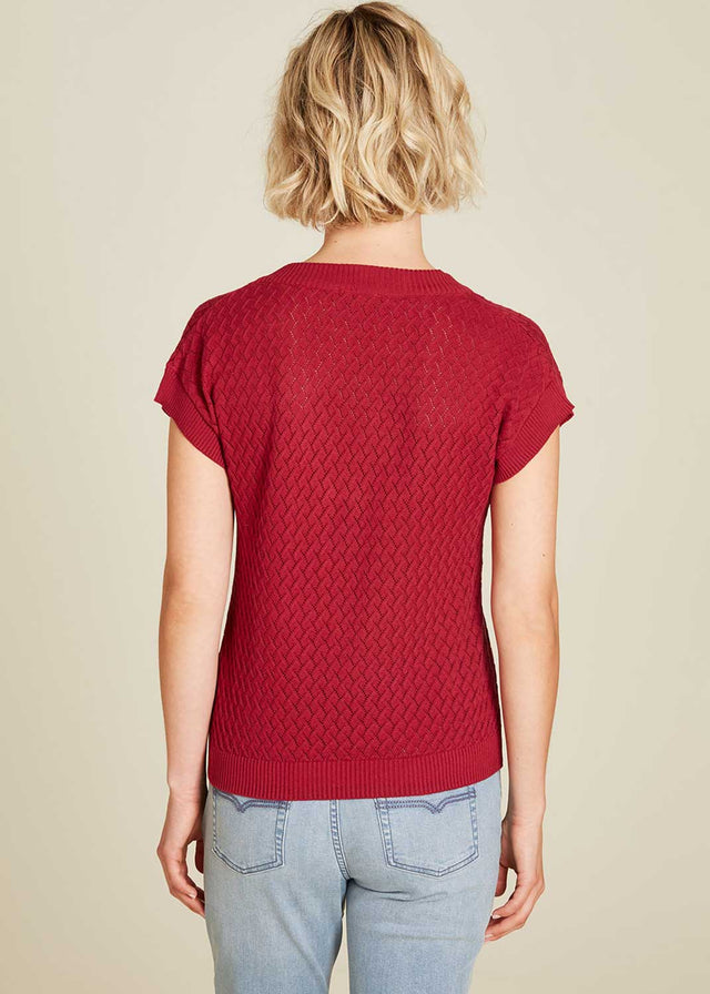 T-shirt da donna a maglia in cotone biologico