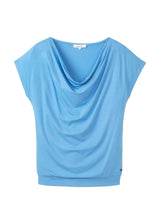 T-shirt da donna con collo a cascata in ECOVERO™