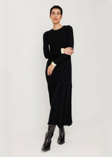 Women's Black Bedia Dress in Organic Cotton