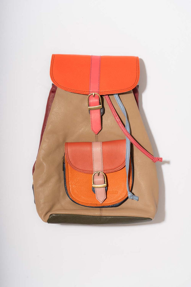 Soruka basic backpack in Fairtrade recycled leather