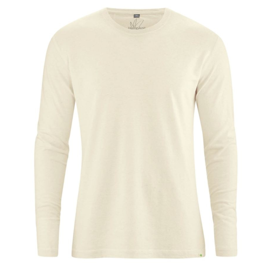 Hemp Basic long sleeve shirt Natural White - HempAge