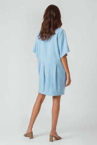 Women's Izaia Blue Shirt Dress in Lenzing™ Ecovero™